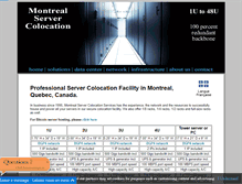 Tablet Screenshot of montrealservercolocation.com